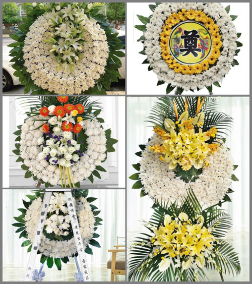 山西阳泉郊区平坦镇前庄村花圈速递
